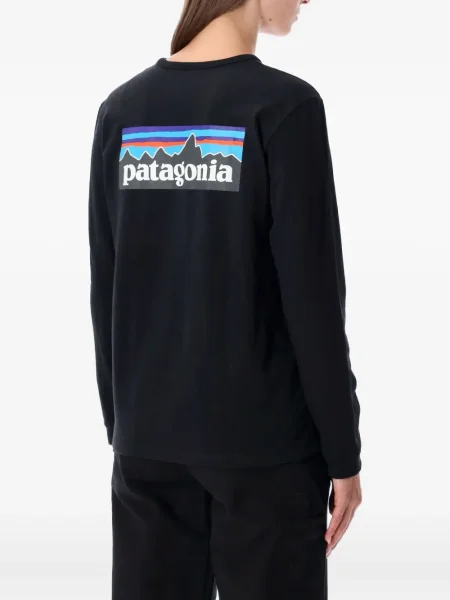 Μακρύς μπλούζα Patagonia με αυτόγραφο μαύρο