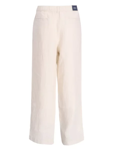 Ленена риза Polo Ralph Lauren бродирана на райета бяло