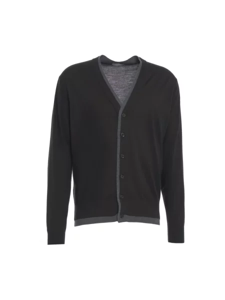 Dzianinowy sweter Paolo Pecora brązowy