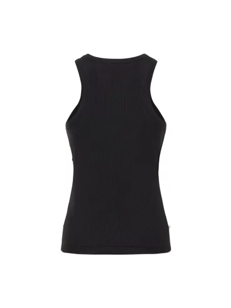 Top Stella Mccartney z perełkami na ramiączkach czarny