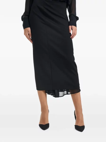 Fustă midi Semicouture negru