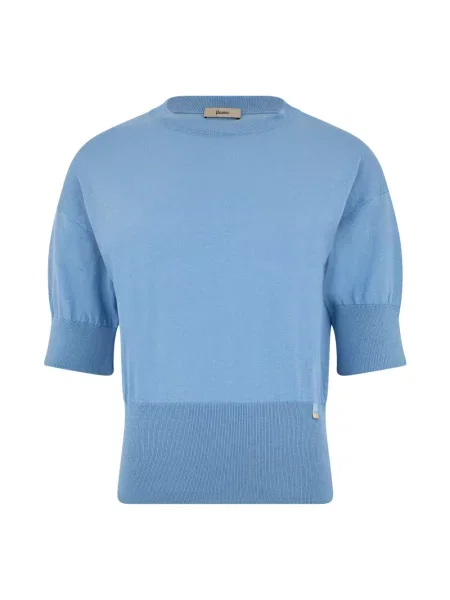 Dzianinowy sweter Herno niebieski