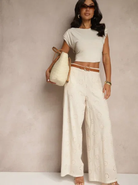 Pantaloni Tolazia bej
