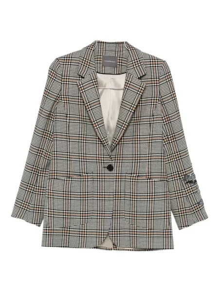 Sacou Lorena Antoniazzi în carouri cu imagine alb