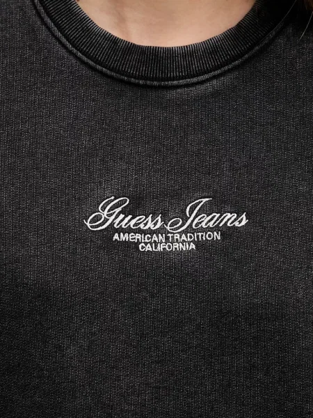 Свитер Guess Jeans с аппликацией черный