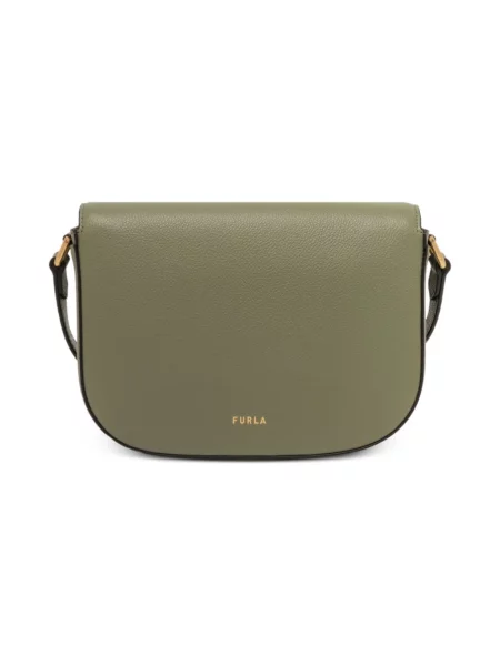 Torebka crossbody Furla skórzana zielona