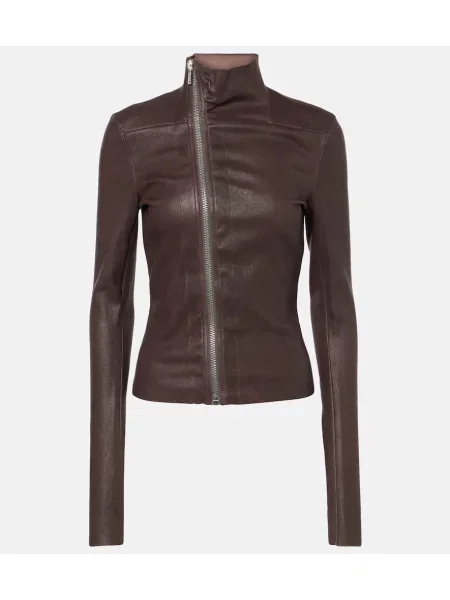 Kurtka skórzana Rick Owens brązowa