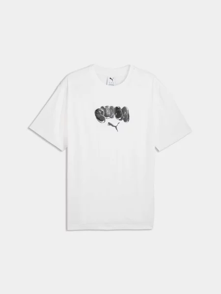 Футболка PUMA Graphic Tee комбінований верх білий