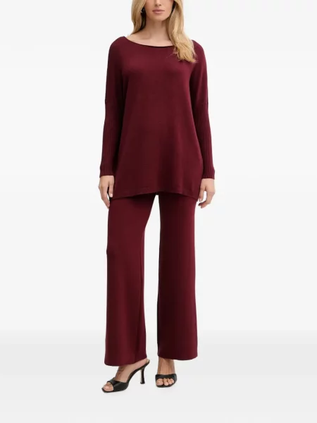 Pantaloni Haveone tricotate roșu
