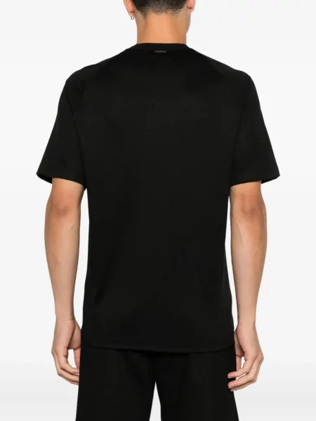 Tricou Zegna scurt negru