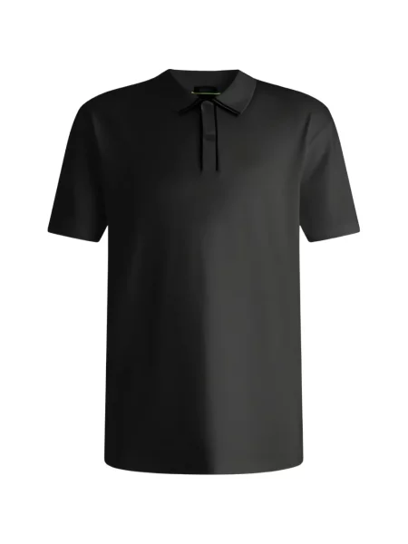 Tricou polo Boss cu broderie negru