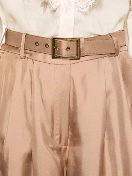 Pantaloni Zimmermann plisate maro