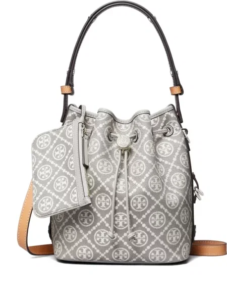 Geantă bucket Tory Burch gri