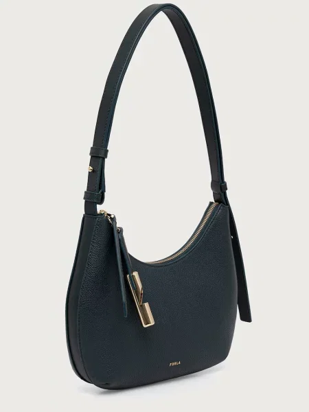 Furla kabelka dámska kožená Goccia S Shoulder Bag zelená