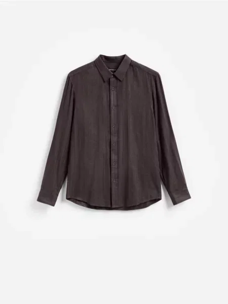 Reserved Cămașă slim fit cu conținut ridicat de cacao-cu-lapte