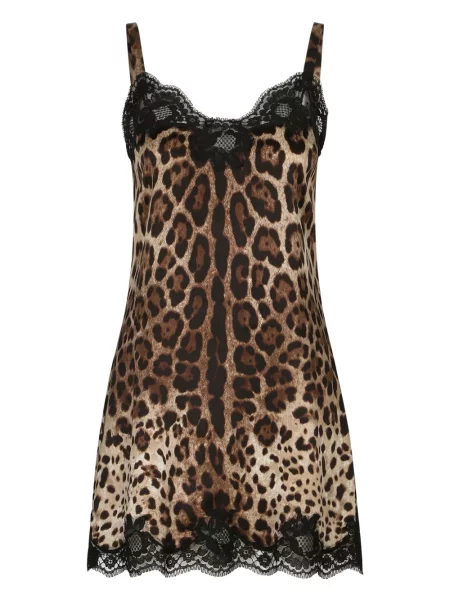 Maiou Dolce & Gabbana cu imagine cu model leopard din dantelă