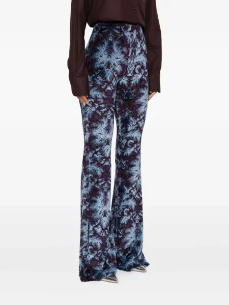 Pantaloni Etro cu imprimeu abstract albastru