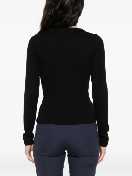 Lung top Flore Flore negru