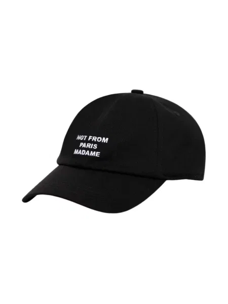 Drôle de Monsieur czapka z daszkiem La Casquette Slogan z aplikacją czarny