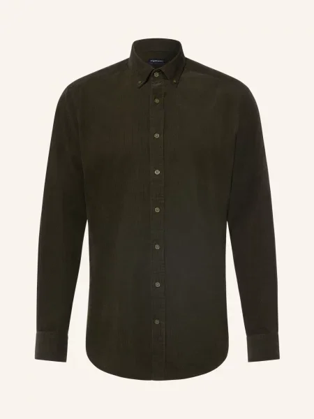 Strokesman's Kordová Košile Slim Fit olivová