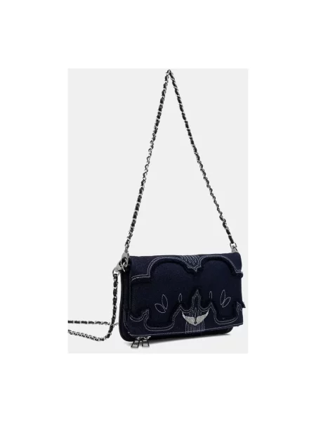 Zadig&Voltaire torebka crossbody jeansowa niebieska