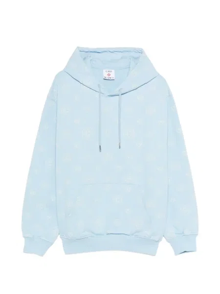 Суичър с качулка Casablanca с апликация синьо