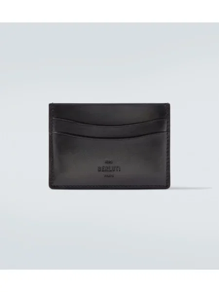 Usnjena denarnica Berluti siva