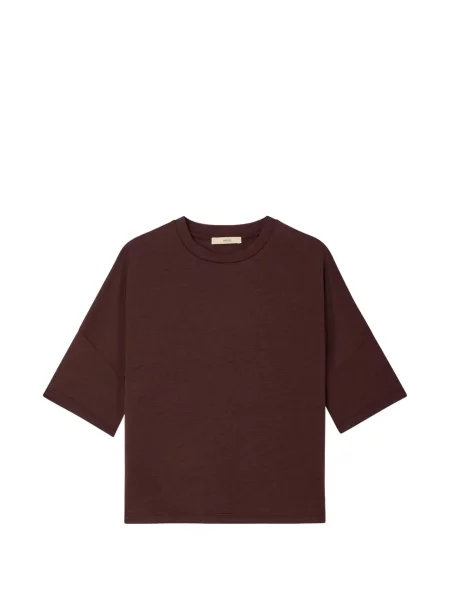 Tricou Sessun cu decolteu rotund maro