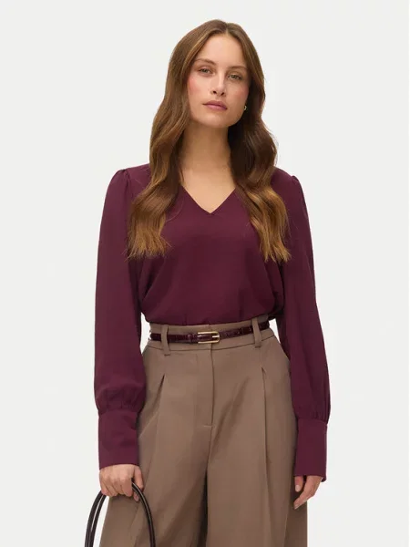 Vero Moda Bluza Esme Bordo rdeča