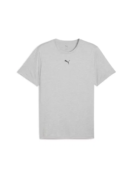 Melanżowa koszulka TAD ESSENTIALS z logo Cat PUMA szara