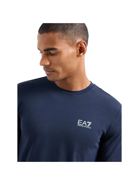 Tricou cu mânecă lungă Emporio Armani Ea7 albastru