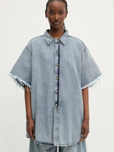 DARKPARK koszula jeansowa Tina relaxed z kołnierzykiem klasycznym niebieski
