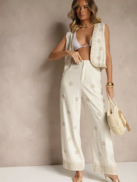Pantaloni Wilirna bej