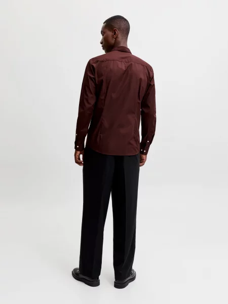 JACK & JONES Košeľa JJJOE' hnedá