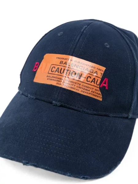 Șapcă Balenciaga zdrențuiți albastru