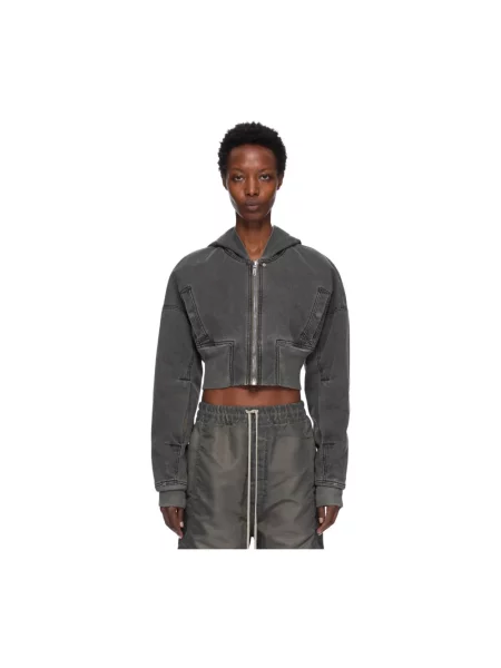 Kurtka Rick Owens z kapturem szara