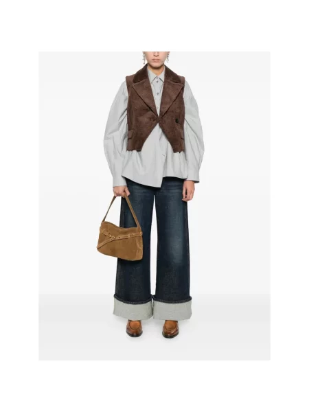 Kamizelka Ganni brązowa