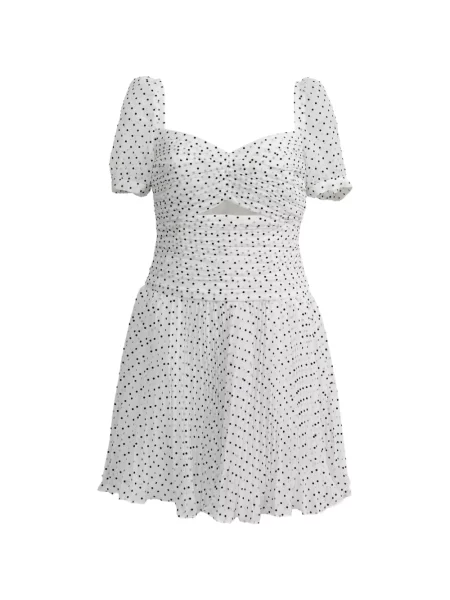 Rochie Self-portrait cu buline alb