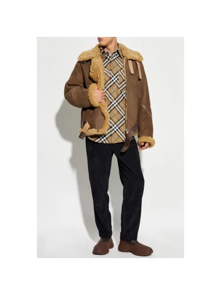 Koszula Burberry w kratę zielona