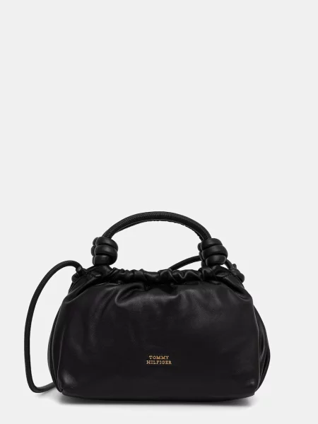 Tommy Hilfiger geantă crossbody pentru femei din piele negru