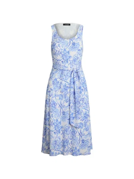 Rochie midi Lauren Ralph Lauren cu model floral cu imagine albastru