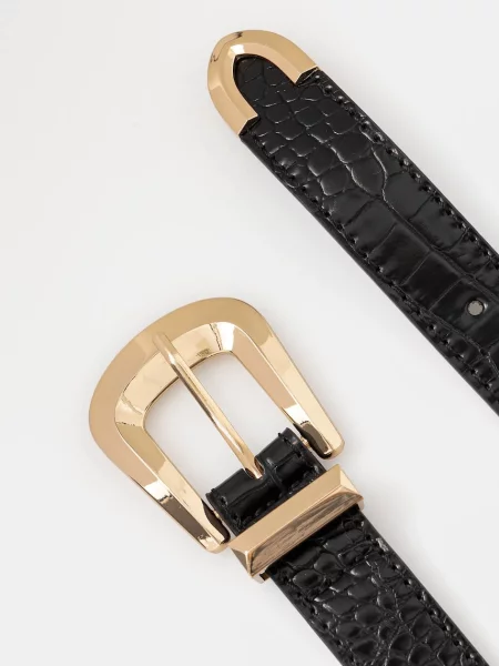 Ремінь Morgan з ремінцями чорний