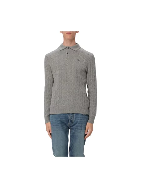 Sweter o kroju regular fit z mieszanki wełny i kaszmiru Polo Ralph Lauren szary