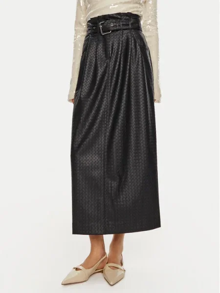 ROTATE Fustă din imitație de piele Dax Bleumarin