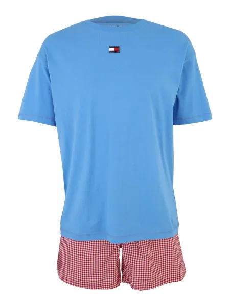 Tommy Hilfiger Underwear Pijama scurtă Heritage azuriu / roșu alb