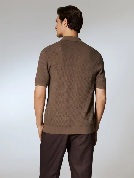 Поло Reserved коричневое