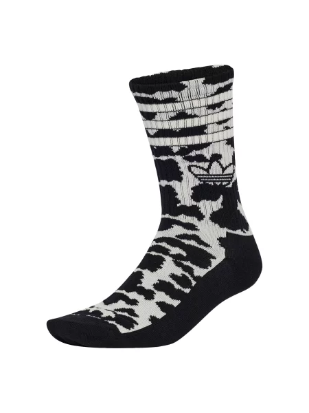 ADIDAS ORIGINALS Șosete ANIMAL GRAPHIC CREW 2 PAIRS negru alb