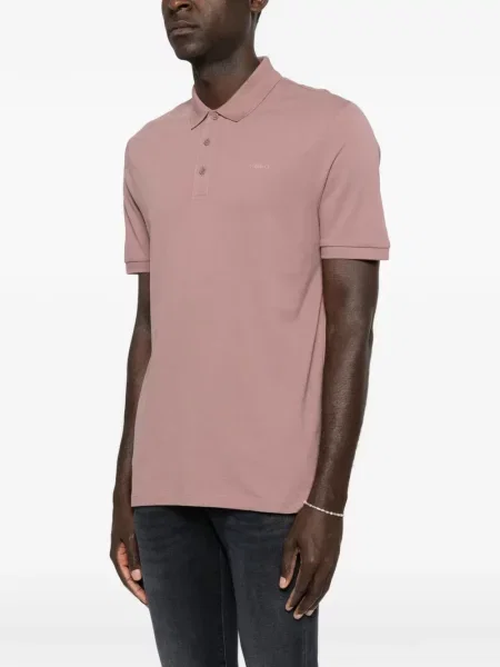 Tricou polo Boss cu imagine roz