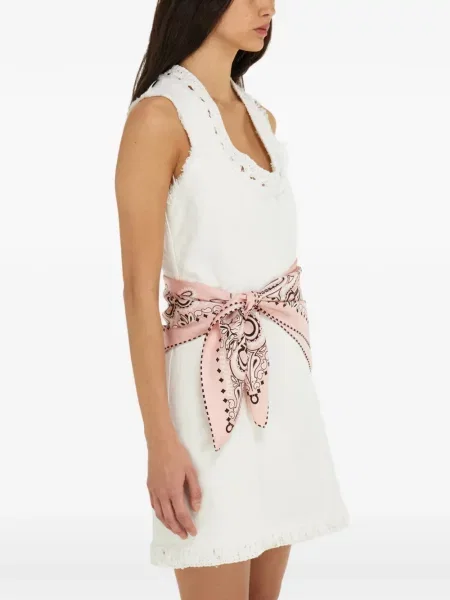 Μεταξωτός κασκόλ Ferragamo με σχέδιο paisley ροζ