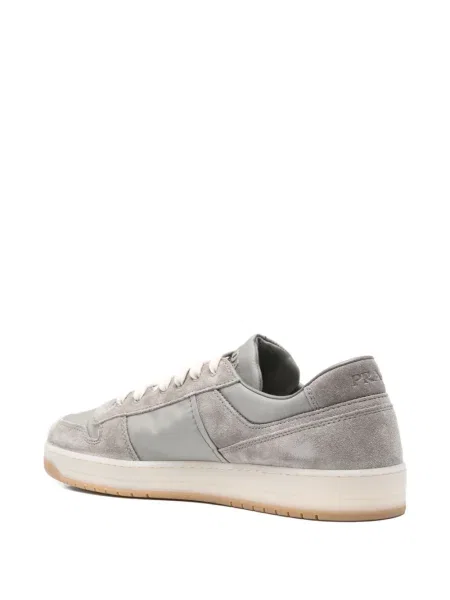 Sneakerși Prada din piele de căprioară gri